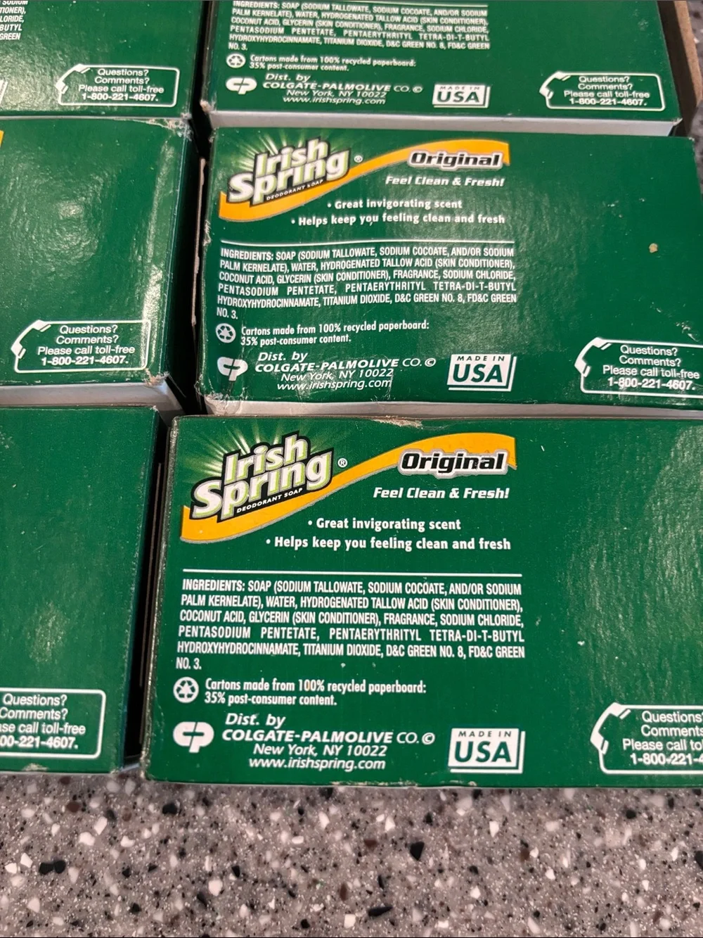 Irish Spring Original Deodorant Soap - Green (Pack of 7)